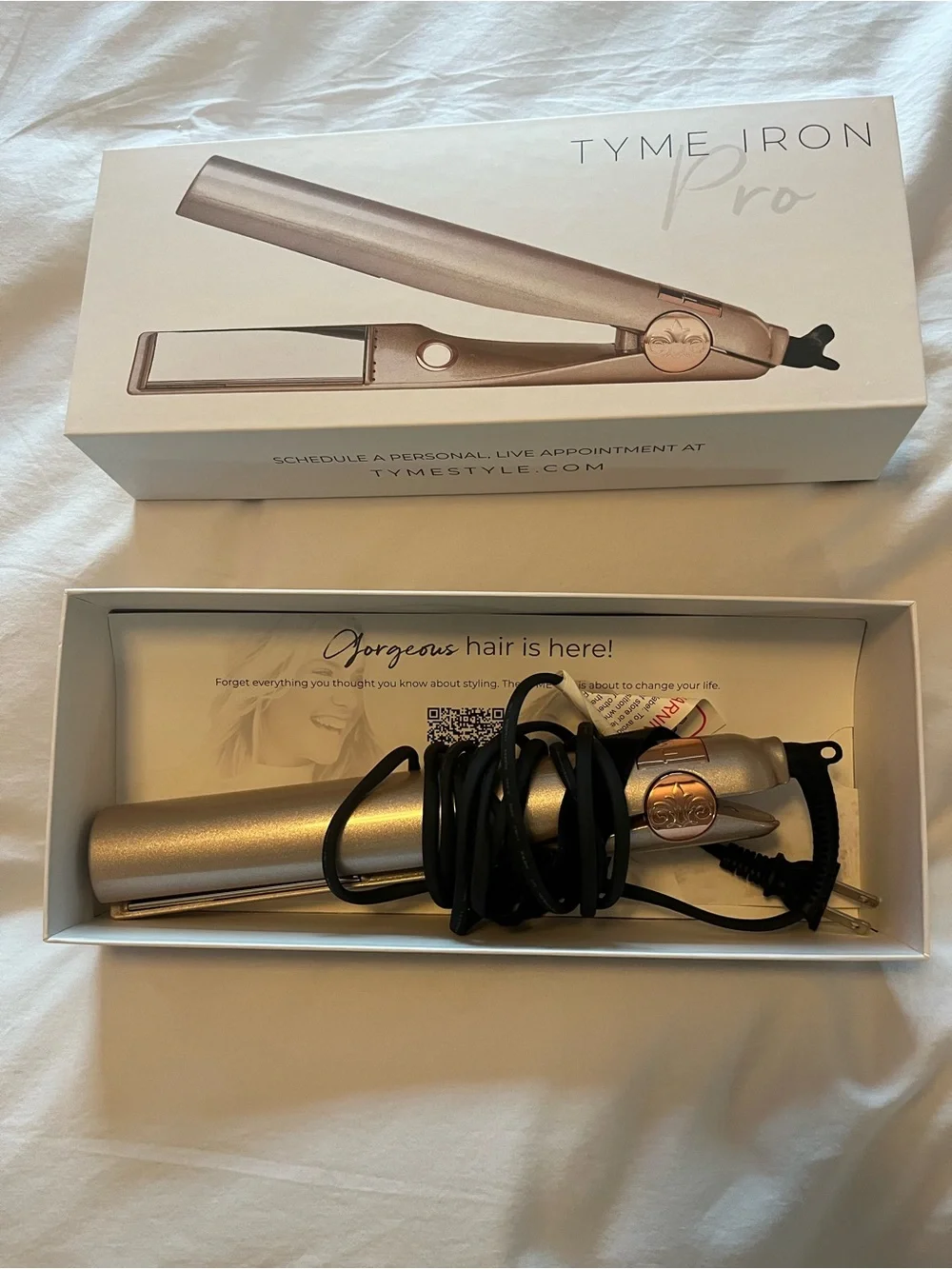 TYME Iron Pro Hair Styler - Rose Gold Finish